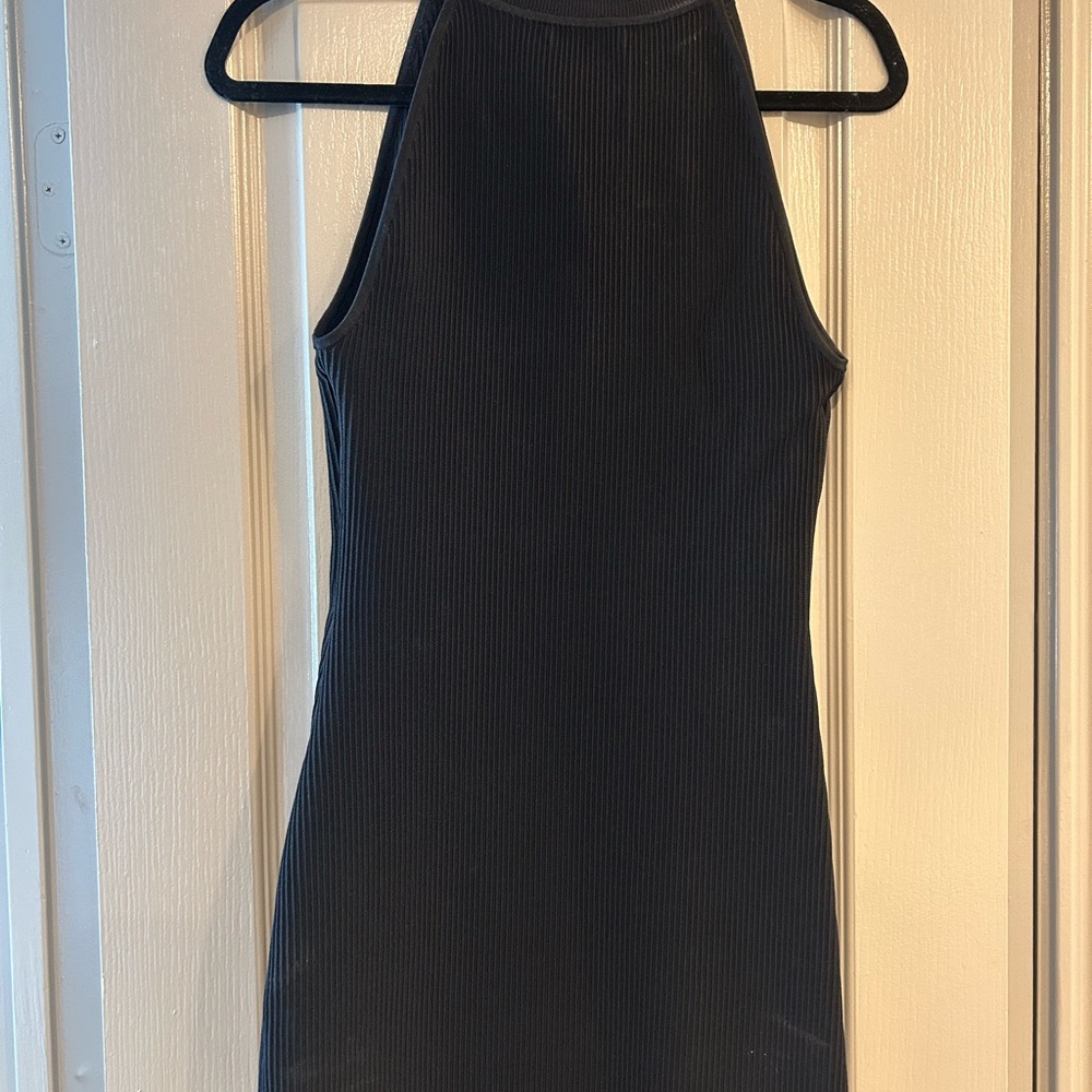 Babaton Black Ribbed Mini Dress - Picture 3 of 3